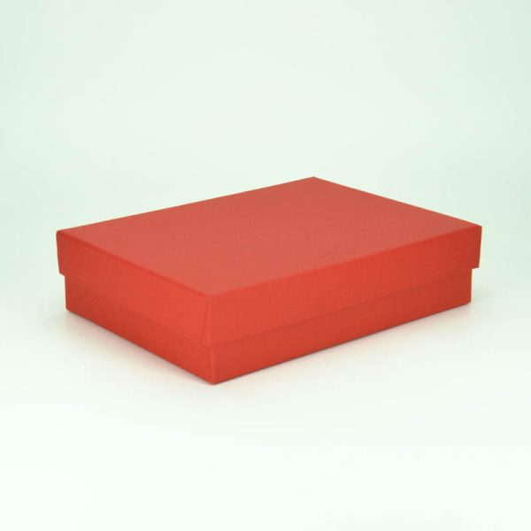Caixa de Papel Rígida Retangular Vermelha 23 x 17 x 5,5 cm