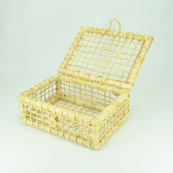 Cesta Baú Retangular de Palha 28,5 x 21 x 12 cm - Imagem 3