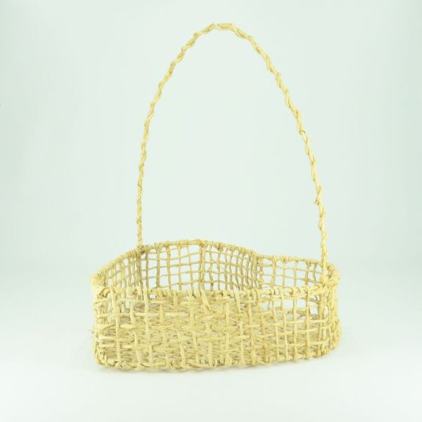 Cesta Coração de Palha Aramada 33 x 33 x 40 cm - Imagem 2
