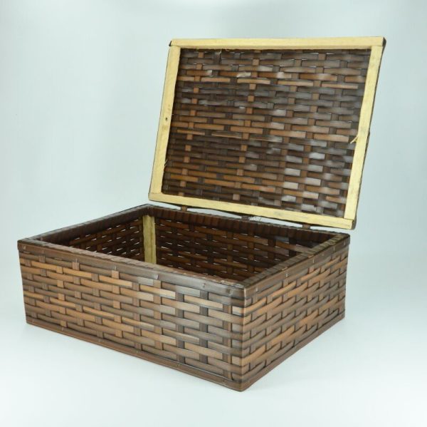 Cesta Baú de Vime Sintético 41 x 30 x 16 cm - Imagem 2