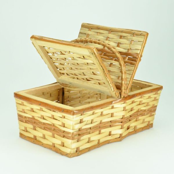 Cesta Piquenique de Vime 32 x 20 x 12 cm - Imagem 2